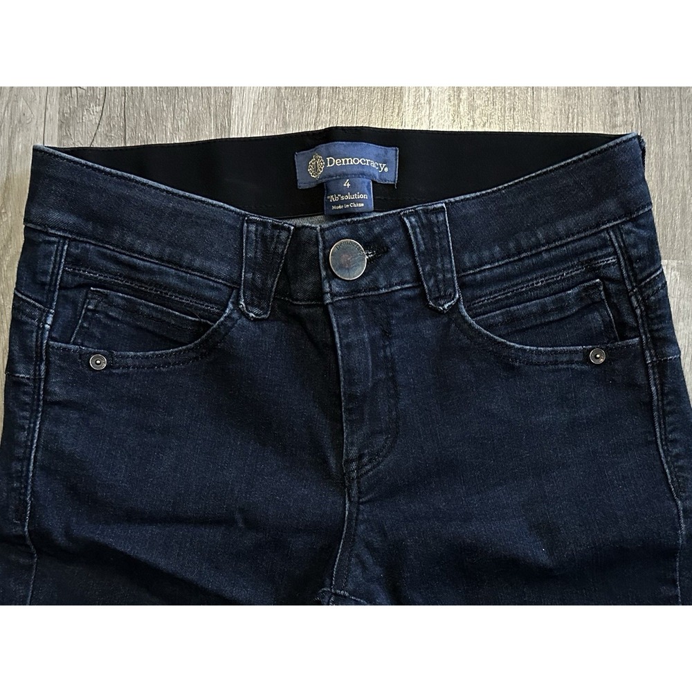 Democracy Jeans Womens Ab Solution Skinny Dark Wash Denim Size 4 - Picture 3 of 12